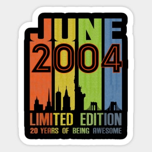 June 2004 20 Years Of Being Awesome Limited Edition Sticker